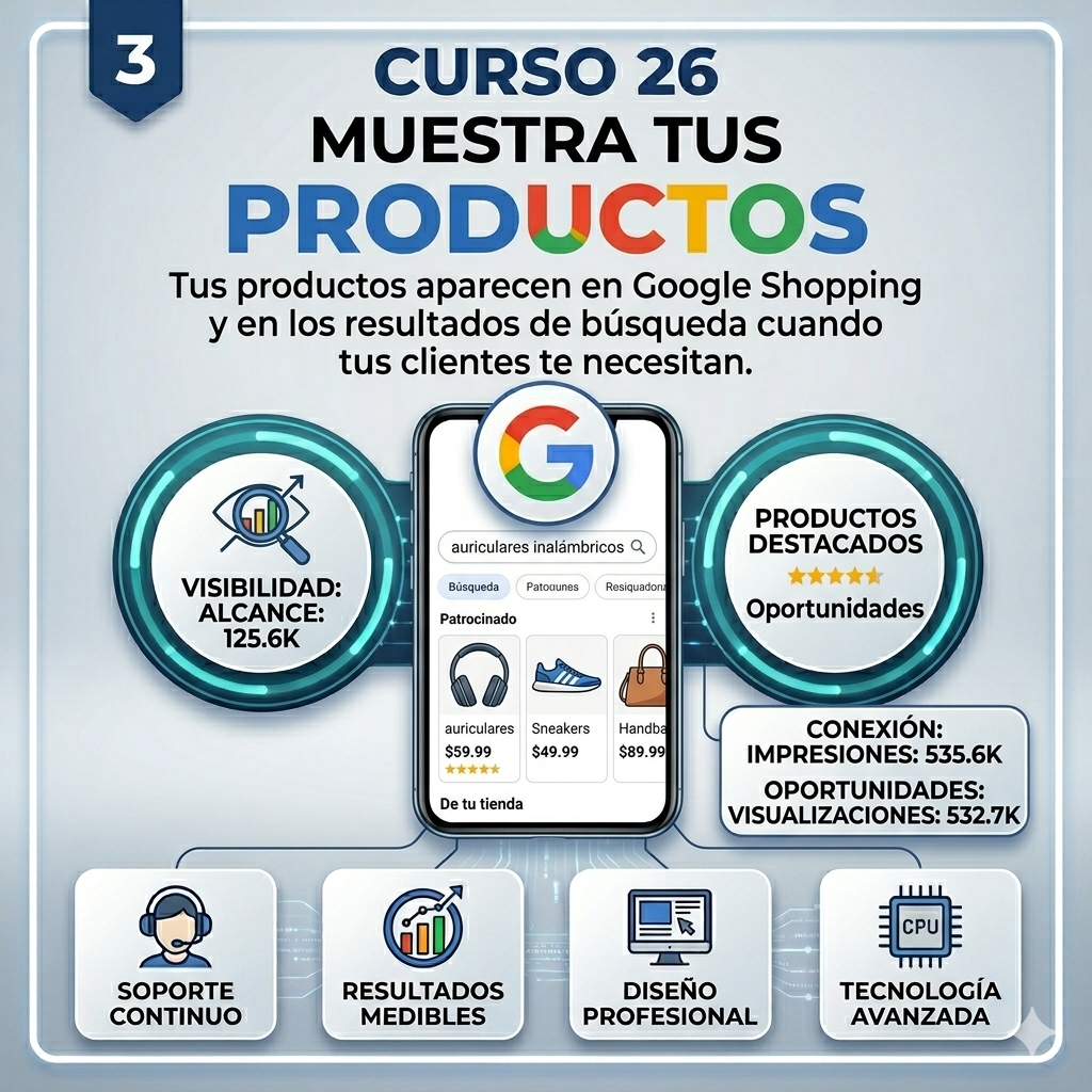 26. Conexión de tu Catálogo a la Tienda de Google para atraer clientes potenciales ( Implementación )