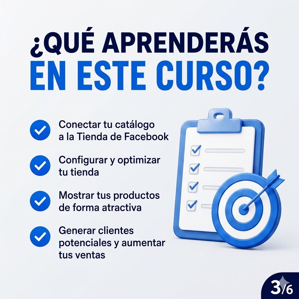 28. Conexión de tu Catálogo a la Tienda de Facebook para atraer clientes potenciales ( Implementación )