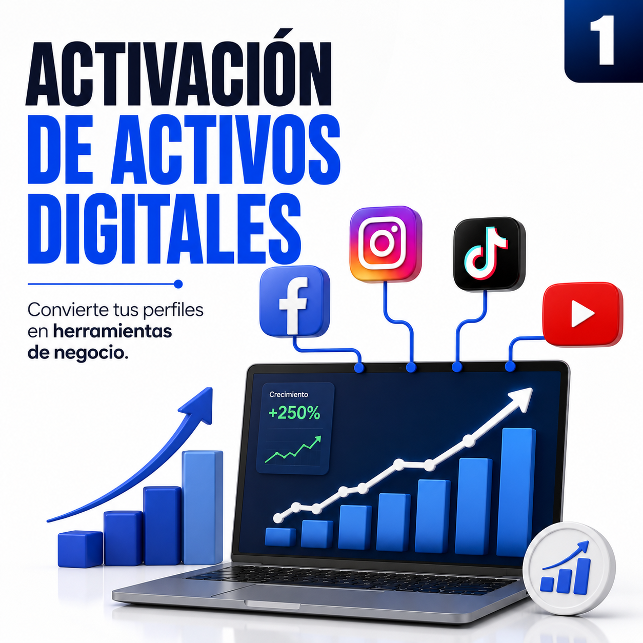 7. Activación Activos digitales en facebook, tiktok, instagram y youtube ( Curso )