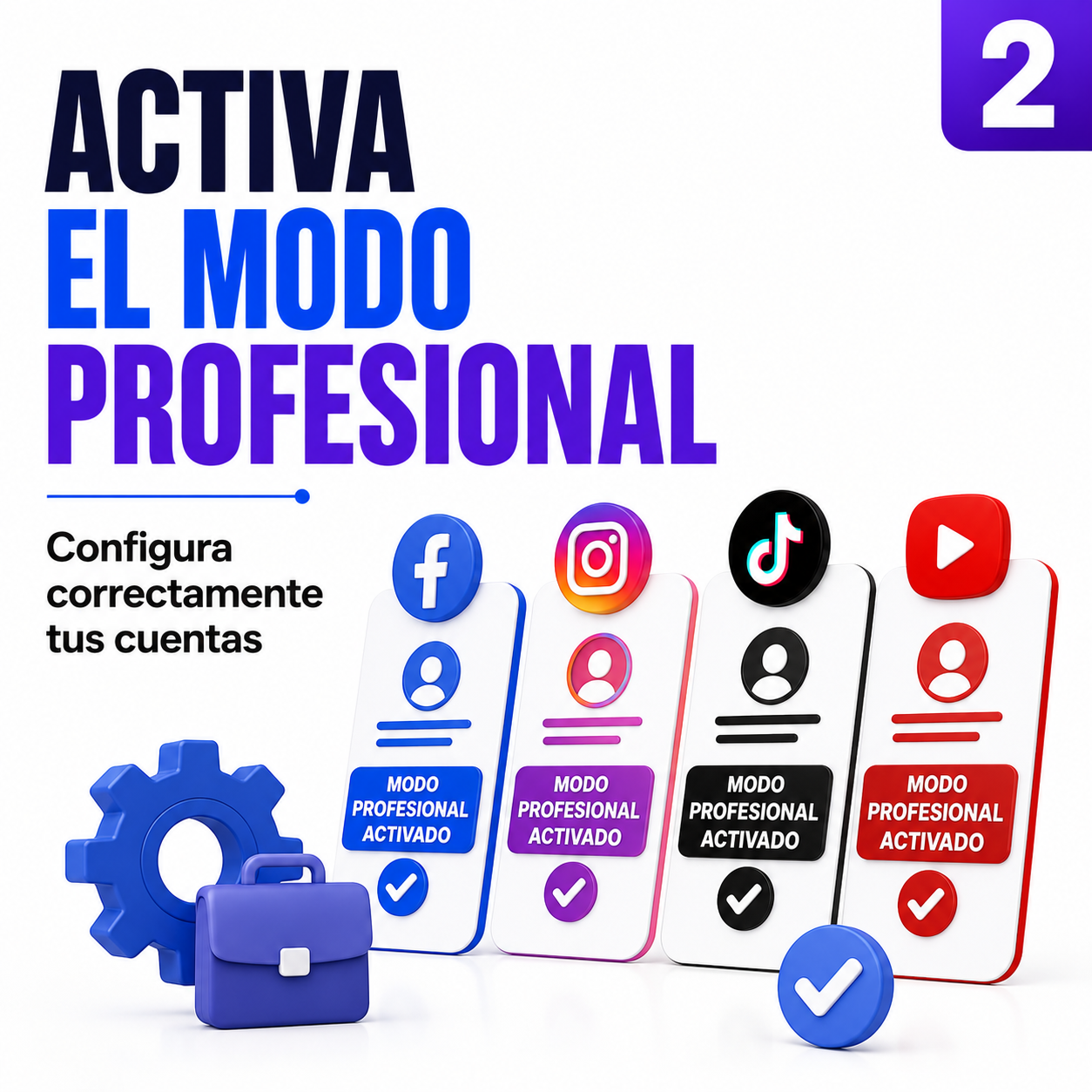 7. Activación Activos digitales en facebook, tiktok, instagram y youtube ( Curso )