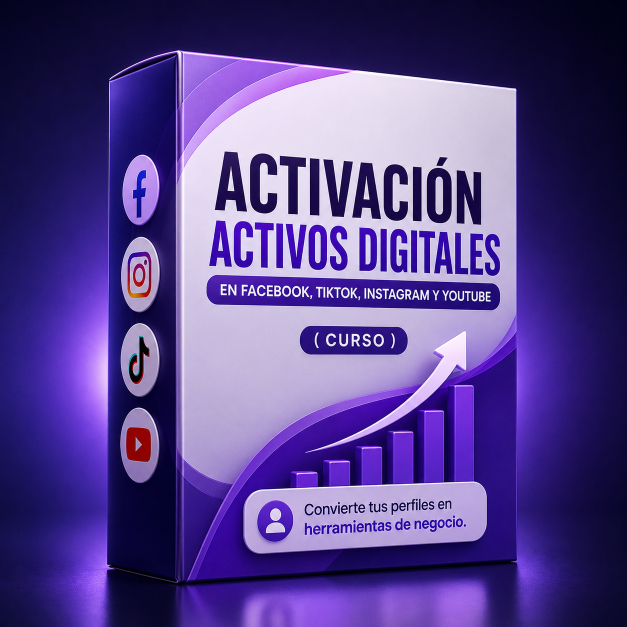 7. Activación Activos digitales en facebook, tiktok, instagram y youtube ( Curso )