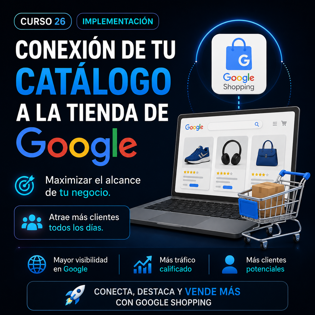 26. Conexión de tu Catálogo a la Tienda de Google para atraer clientes potenciales ( Implementación )