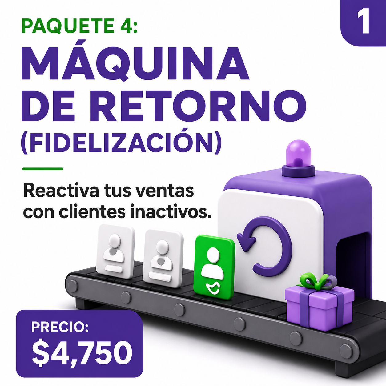 41. 📦 Paquete 4: MÁQUINA DE RETORNO (Fidelización)